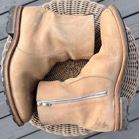 Viberg Side Zip in Maryam Light Grey Horsebutt