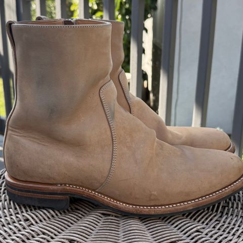 Viberg Side Zip in Maryam Light Grey Horsebutt