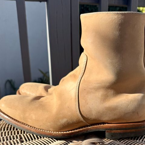 Viberg Side Zip in Maryam Light Grey Horsebutt
