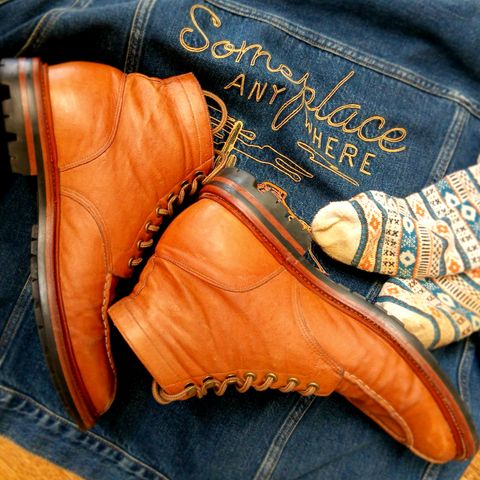 Grant Stone Ottawa Boot in Incas Natural Kangaroo