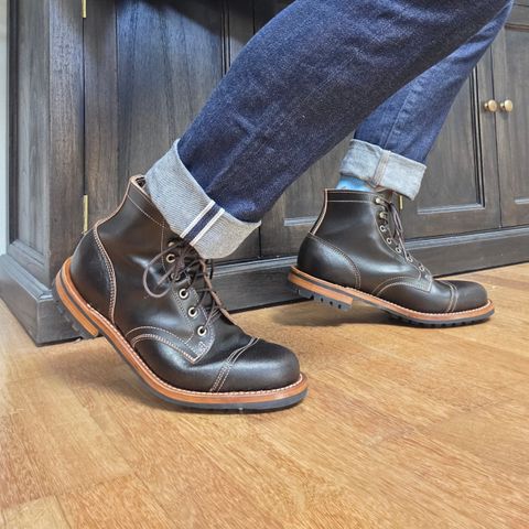 Truman Cap Toe Boot in Horween Java Waxed Flesh