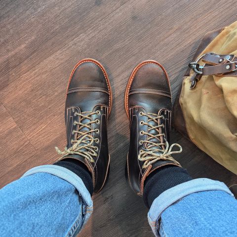 Truman Cap Toe Boot in Horween Java Waxed Flesh