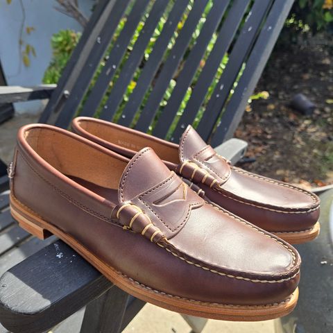 Rancourt & Co. Beefroll Penny Loafers in Horween Carolina Brown Chromexcel