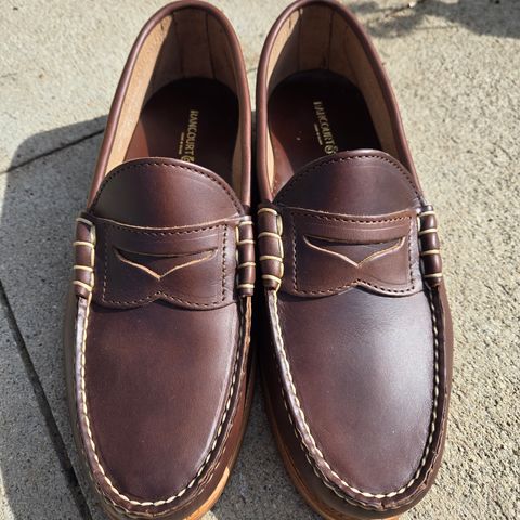 Rancourt & Co. Beefroll Penny Loafers in Horween Carolina Brown Chromexcel