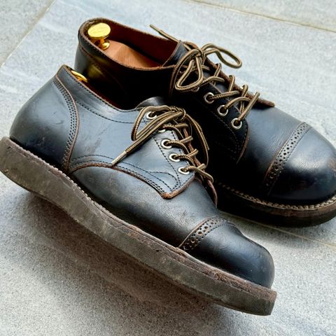 Search result thumbnail of Wan Er Service Shoes in Horween Black Chromexcel