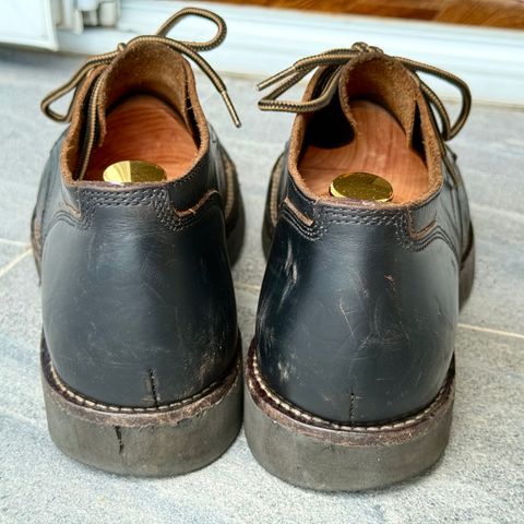 View photo of Wan Er Service Shoes in Horween Black Chromexcel