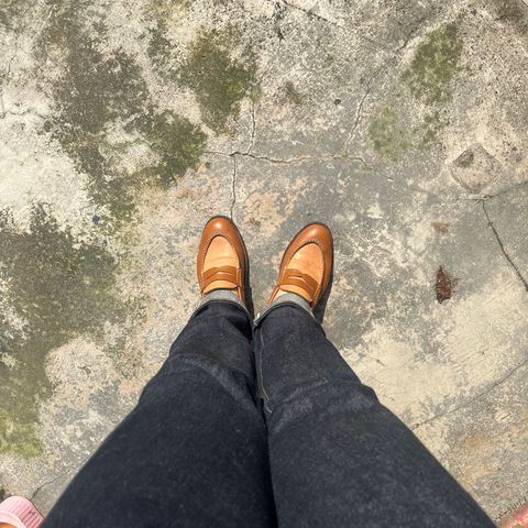 TXTURE Penny Loafer in Indonesian Natural Pull Up