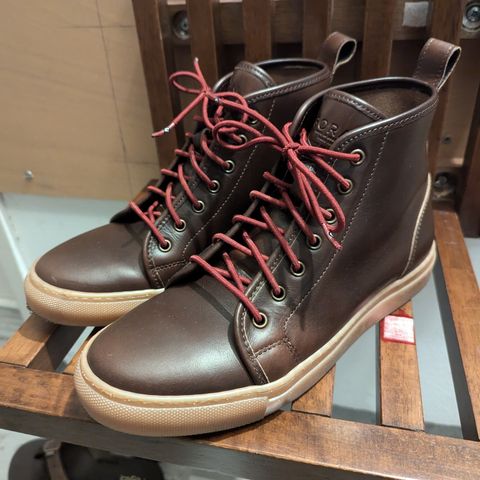 View photo of Goral X Rose Anvil Smugs in Horween Brown Chromexcel