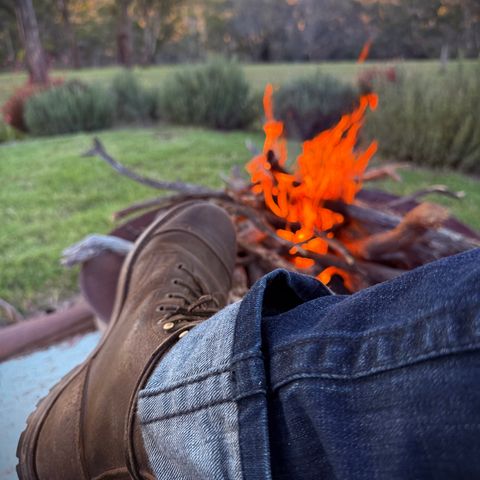Truman Cap Toe Boot in Horween Dark Olive Waxed Flesh