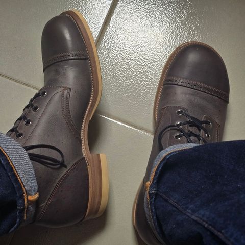 Iron Boots 5515 in C.F. Stead Cloudburst Waxed Kudu