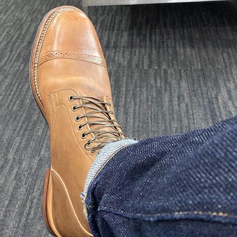 Viberg Service Boot in Natural Essex Horsebutt