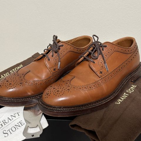 View photo of Grant Stone Longwing in D'Annonay British Tan Calf