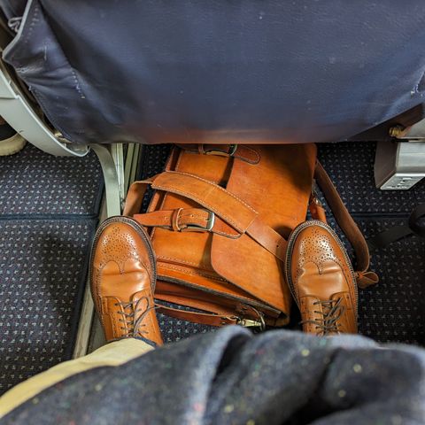 View photo of White Buffalo Republic Thayne Briefcase in Unknown Natural Veg Tan