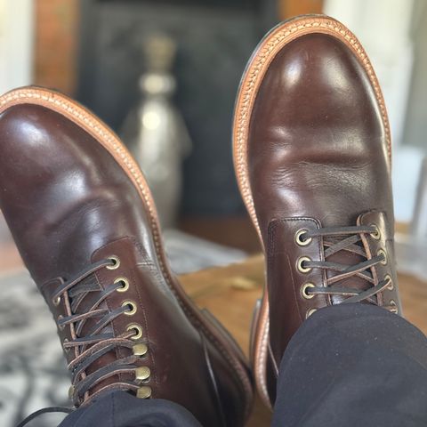 Grant Stone Diesel Boot in Horween Crimson Chromexcel