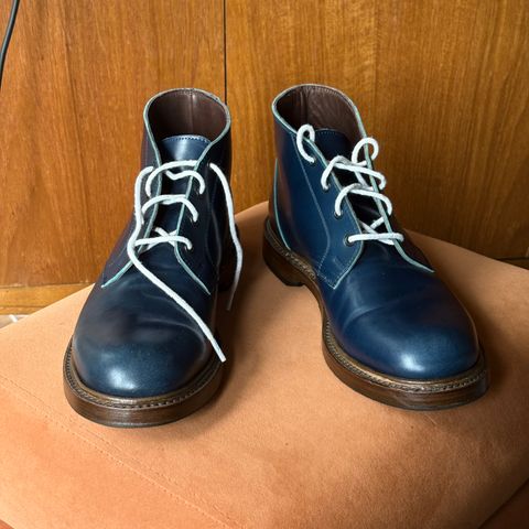 John Lofgren The Steadfast Chukka Boots in Shinki Deep Blue Shell Cordovan