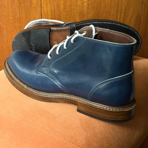 John Lofgren The Steadfast Chukka Boots in Shinki Deep Blue Shell Cordovan