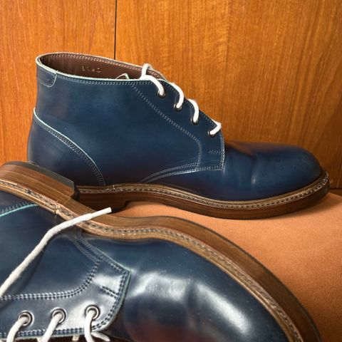 John Lofgren The Steadfast Chukka Boots in Shinki Deep Blue Shell Cordovan