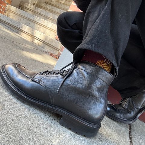 Alden Tanker Boot in Black Calfskin