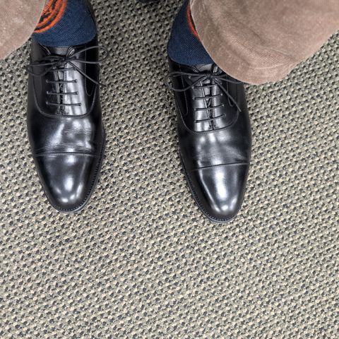 Meermin Cap Toe Oxford in Meermin / Black Calf