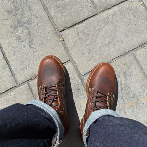 Truman Plain Toe Boot in Tobacco Snakebite