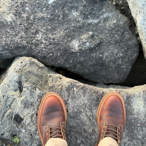 Truman Plain Toe Boot in Tobacco Snakebite