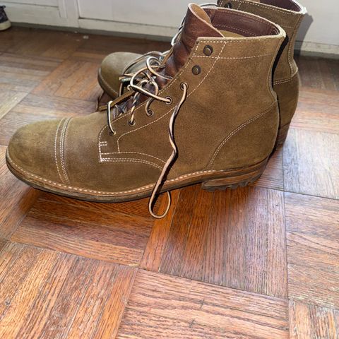 Truman Cap Toe Boot in Dark Coyote Roughout