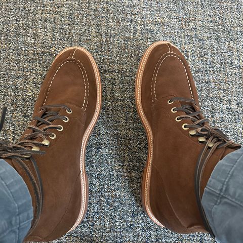 Grant Stone Ottawa Boot in C.F. Stead Bourbon Repello Calf Suede