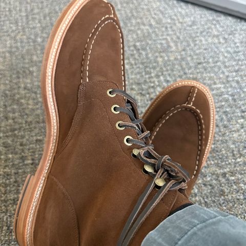 Grant Stone Ottawa Boot in C.F. Stead Bourbon Repello Calf Suede