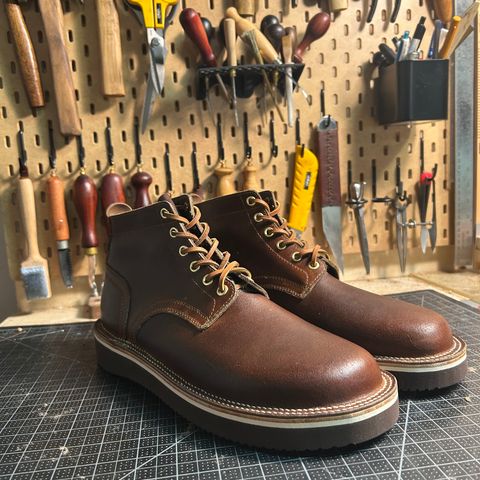 DIY Derby Boot in Horween Cinnamon Waxed Flesh