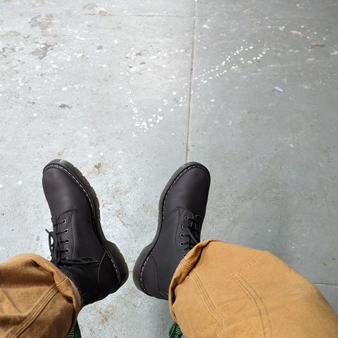Solovair Astronaut Boot in Black Greasy