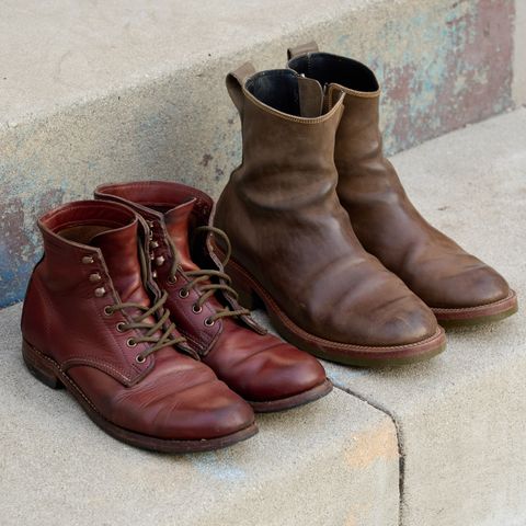 Wolverine 1000 Mile Plain-Toe Boot in Horween Rust Chromexcel