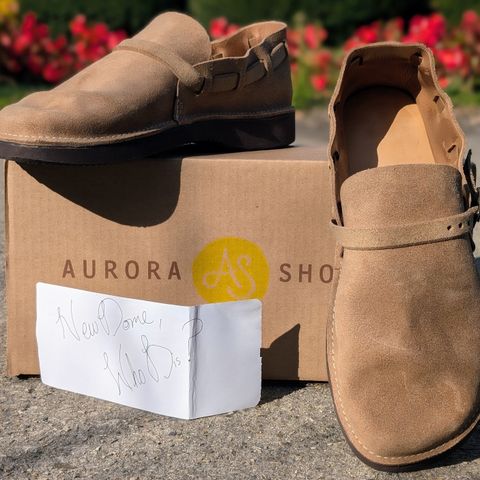 Aurora Shoe Co. Middle English in Horween Natural Chromexcel Roughout