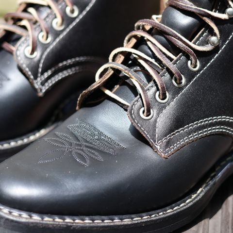 x Stitchdown Wallace LTT Boot Farmer/Rancher in Horween Black Chromexcel Horsehide