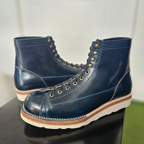 Junkard IMB 2 in Horween Intense Blue Shell Cordovan