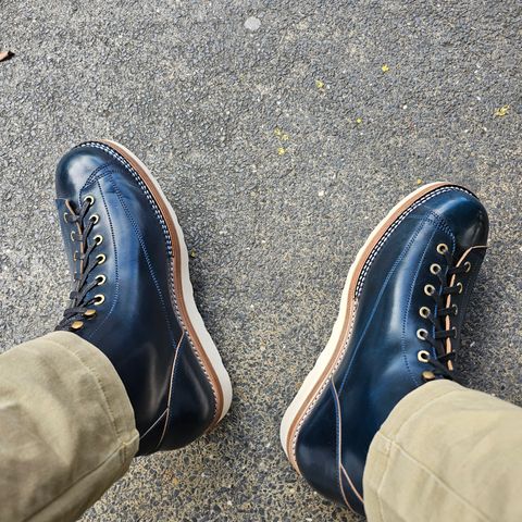 Junkard IMB 2 in Horween Intense Blue Shell Cordovan