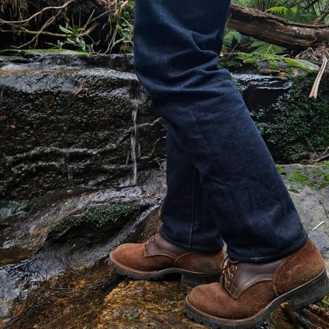 Drew's 8-Inch Logger in Brown Roughout & Brown Smooth