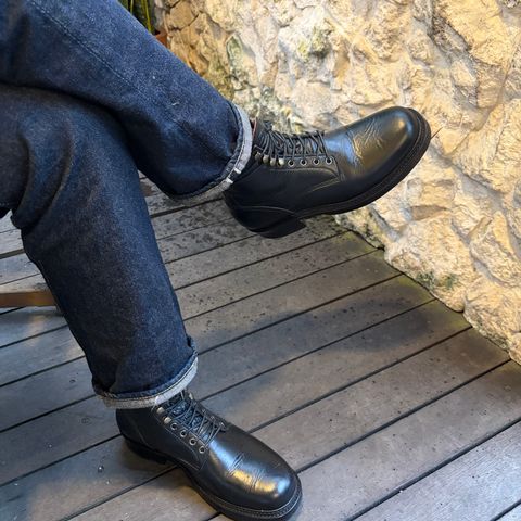 Jakkrabbits Logger Boot in Shinki Black Teacore Horsehide