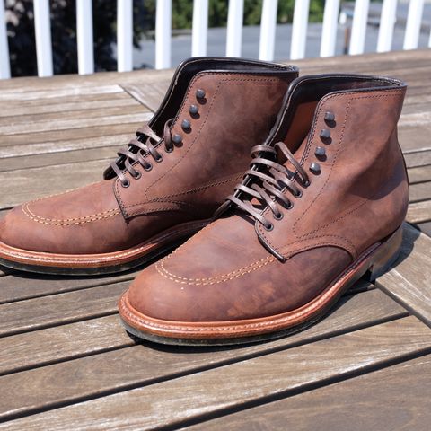 Alden Indy Boot in Horween Tobacco Smooth Chamois