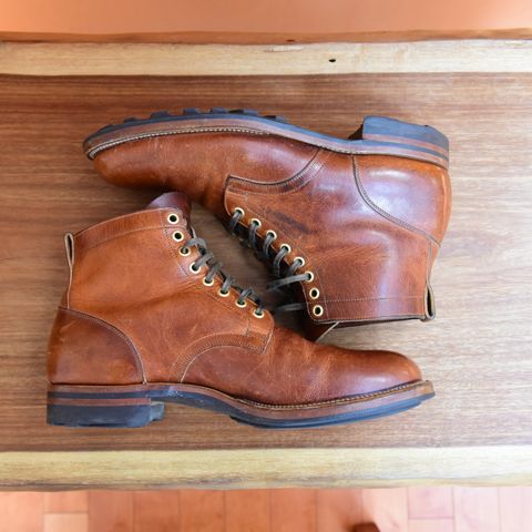 Viberg Service Boot in Horween English Tan Cypress