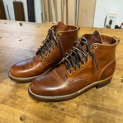 Viberg Service Boot in Horween English Tan Cypress