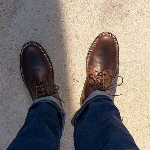 Caswell Lisbon in Gallun Overdyed Cognac Horsebutt