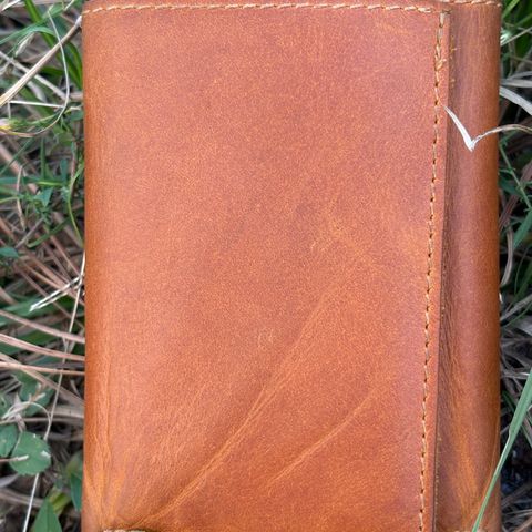 Rodos Leather Crafts Camel Full Grain Leather Trifold Wallet in Tochigi Oil Vachetta #1 Light Brown