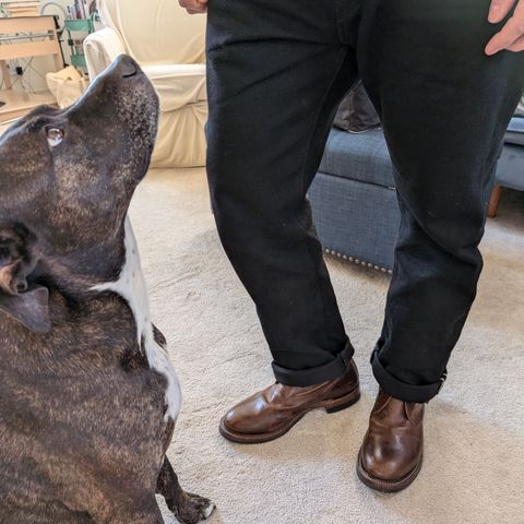 Eastman Leather Tanker Boots in Horween Havana Burnished Roughout
