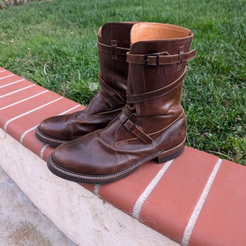 Eastman Leather Tanker Boots in Horween Havana Burnished Roughout
