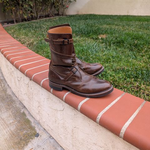 Eastman Leather Tanker Boots in Horween Havana Burnished Roughout