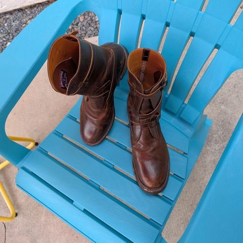 Eastman Leather Tanker Boots in Horween Havana Burnished Roughout
