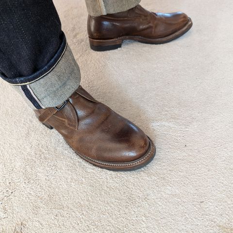 Eastman Leather Tanker Boots in Horween Havana Burnished Roughout