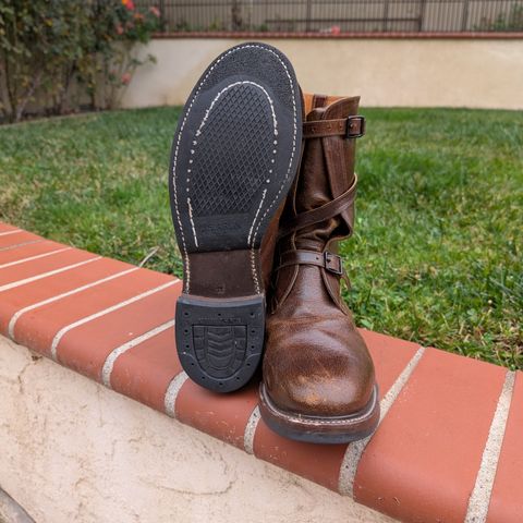 Eastman Leather Tanker Boots in Horween Havana Burnished Roughout