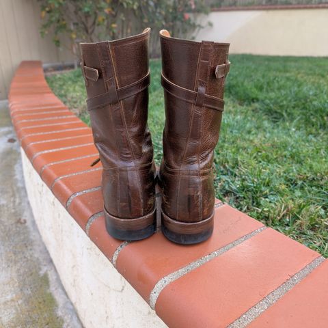 Eastman Leather Tanker Boots in Horween Havana Burnished Roughout