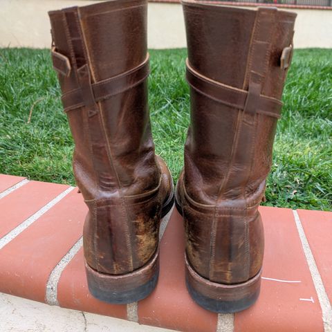 Eastman Leather Tanker Boots in Horween Havana Burnished Roughout